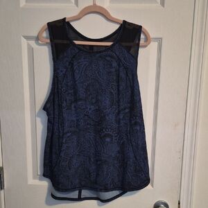 Lululemon Athletica Navy Paisley Tank Top